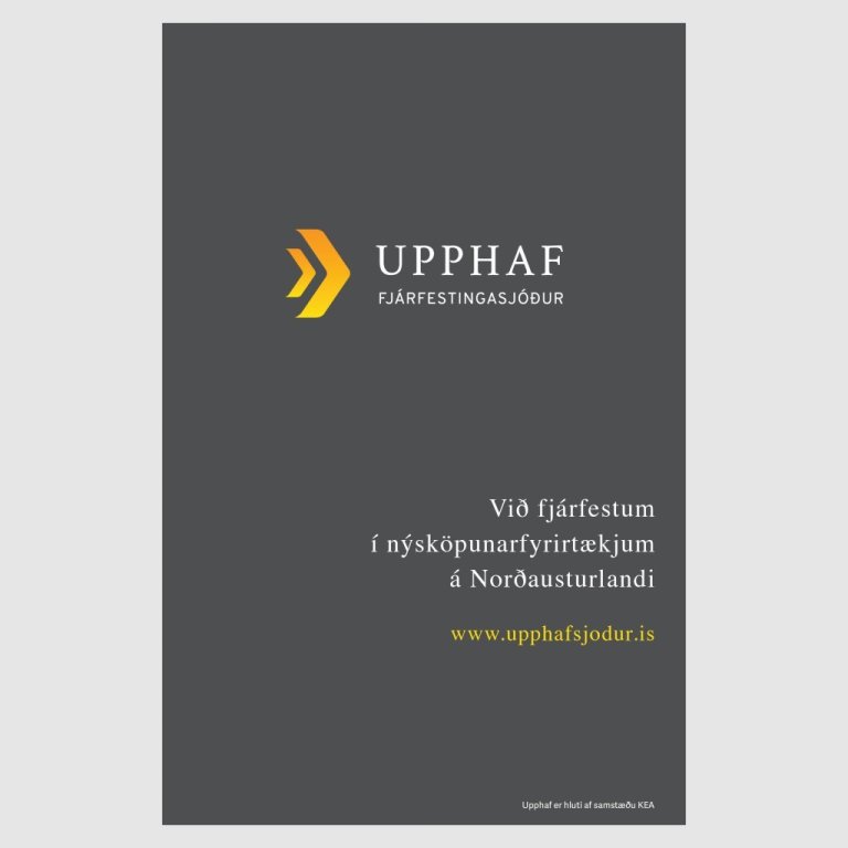 Heilsíðuauglýsing fyrir Upphaf fjárfestingasjóð KEA