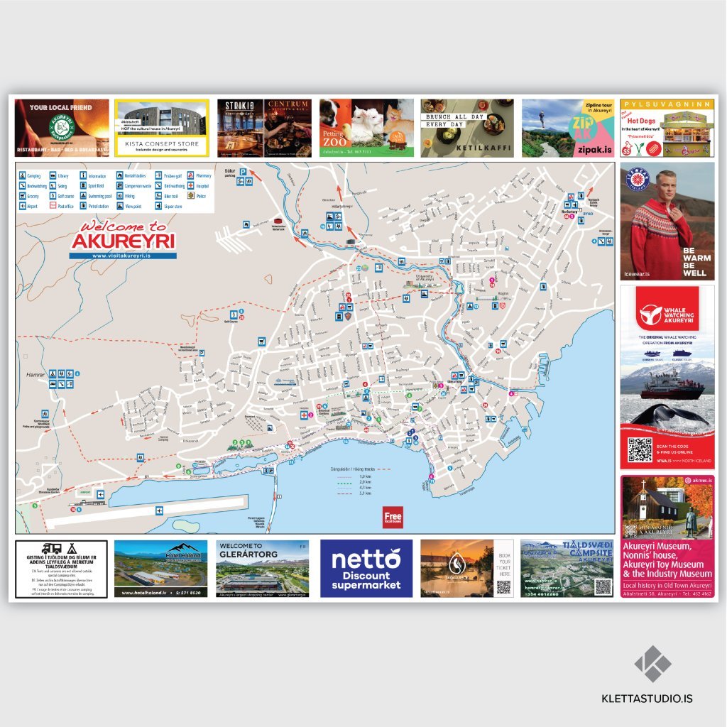 Upplýsingakort fyrir Akureyri