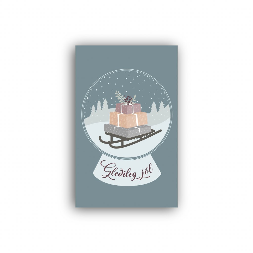 Teikning - jólamerkimiði