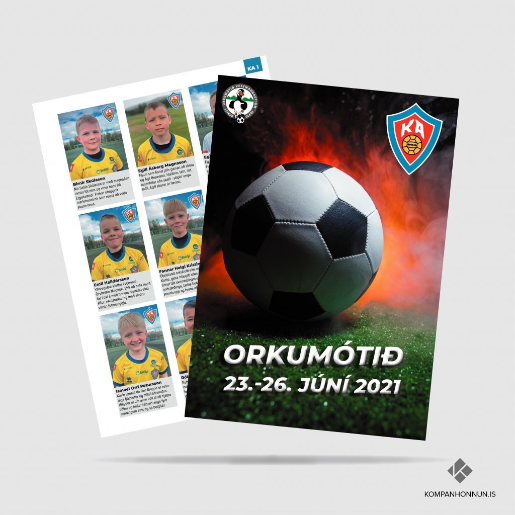 Bæklingur fyrir KA drengi sem fóru á Orkumótið 2021